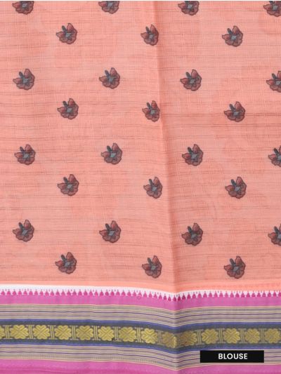 Gracecharm Elegant Chanderi Cotton Floral Vine Print Saree