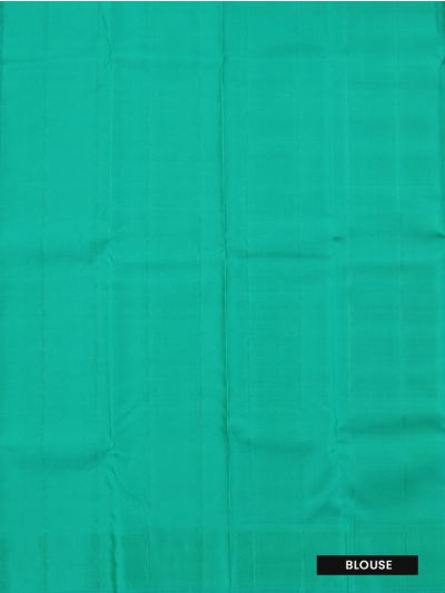 Gracecharm Silk Jacquard organic leaf and creeper pattern woven tightly into the sea-green borders Saree
