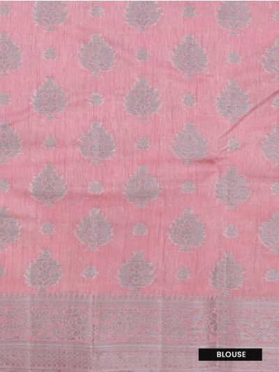 Gracecharm Semi Jute Floral Butta with Floral Jaal Pallu Saree