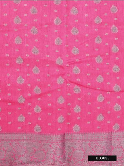 Gracecharm Semi Jute Butta with Floral Jaal Pallu Saree