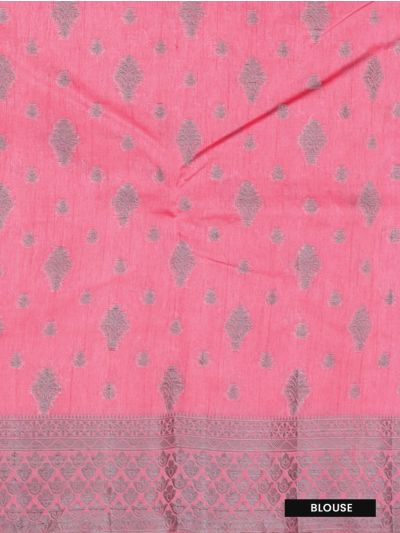 Gracecharm Semi Jute Butta with Border Saree