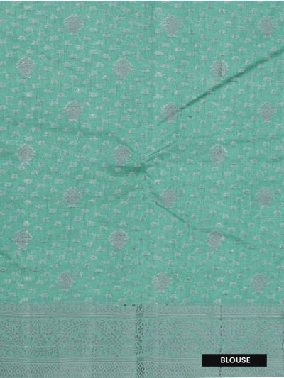 Gracecharm Semi Jute Butta and Floral Vine Wave Pallu Saree