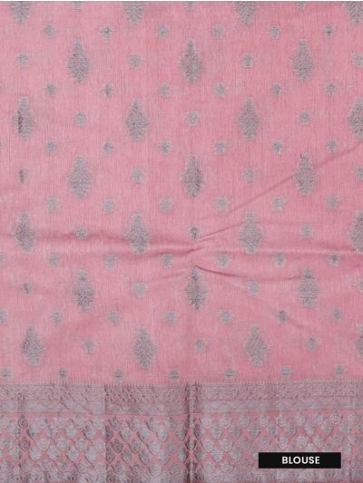 Gracecharm Semi Jute Butta and Floral Lattice Pallu Saree