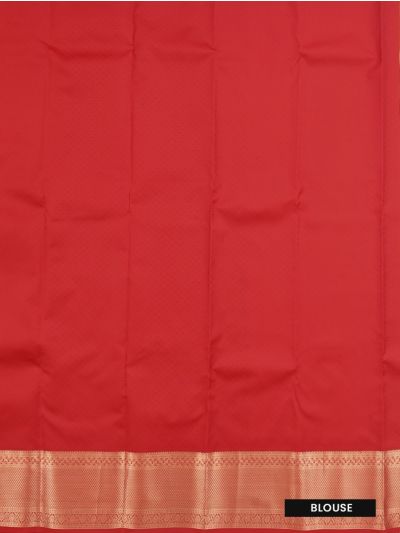Gracecharm Gold Zari Brocade Woven Into Geometric And Floral Pallu Saree