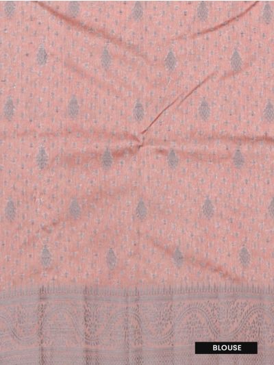 Gracecharm Semi Jute Floral Butta with Floral Medallion Pallu Saree