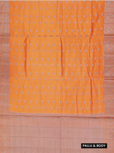 Gracecharm Semi Jute Teardrop Floral Butta with Floral Jaal Pallu Saree