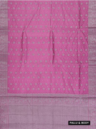 Gracecharm Semi Jute Butta with Floral Jaal Pallu Saree