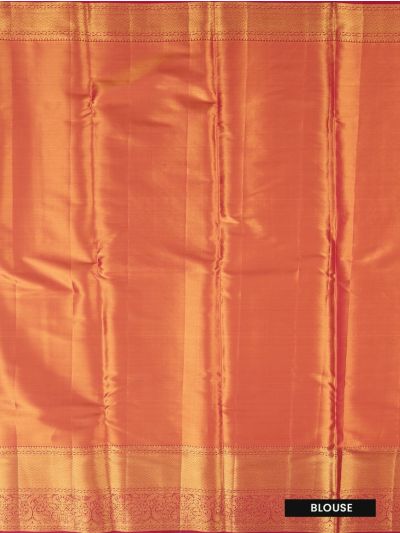Gracecharm Elegant Tissue Silk Jacquard Floral Brocade Weave Zari Border Saree