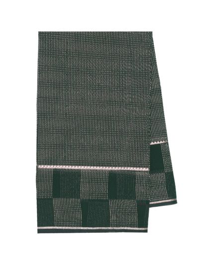 Gracecharm Kora Silk Cotton Stripe Body Checkerboard Border Pallu Saree