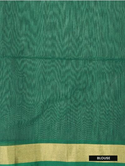 Gracecharm Pochampally Silk Cotton Floral Vine with Geometric Pallu Saree