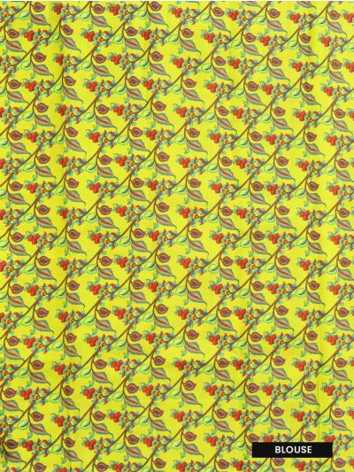 Vivaha Kanchipuram Pure Silk Self Circular Medallion Check with Animal Floral Pallu Saree