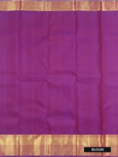 Vivaha Kanchipuram Pure Silk Zari Line Butta with Diamond Floral Pallu Saree