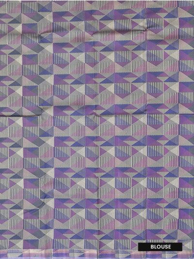 Vivaha Arani Pure Silk Multi Stripe with Geometric Cube Pallu Saree