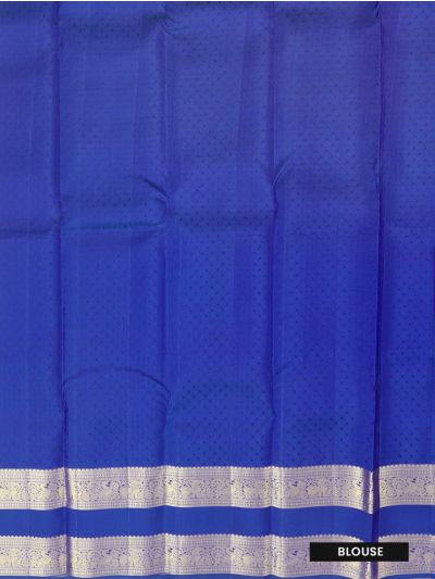 Vivaha Kanchipuram Pure Silk Stripe Geometric Butta with Diamond Brocade Pallu Saree