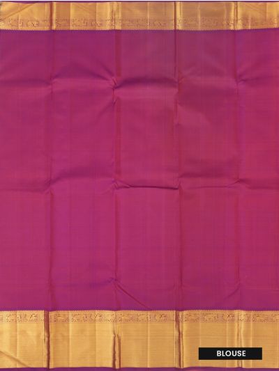 Vivaha Arani Pure Silk Fine Check Butta with Diagonal Floral Brocade Pallu Saree