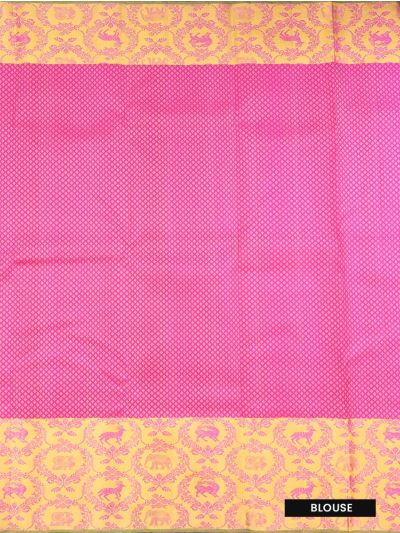 Vivaha Arani Pure Silk Annapakshi Butta with Diagonal Stripe Pallu Saree