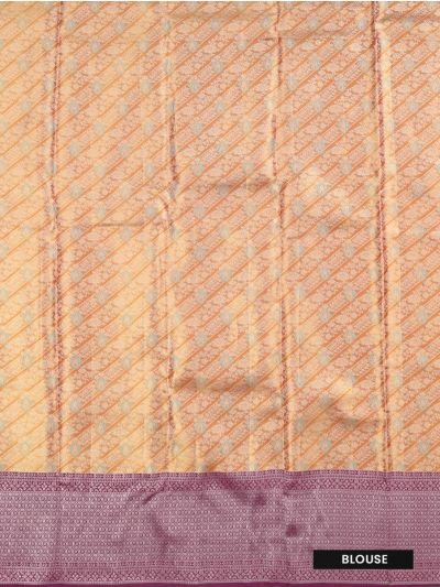 Vivaha Kanchipuram Pure Silk Multicolour Floral with Ornamental Paisley Pallu Saree