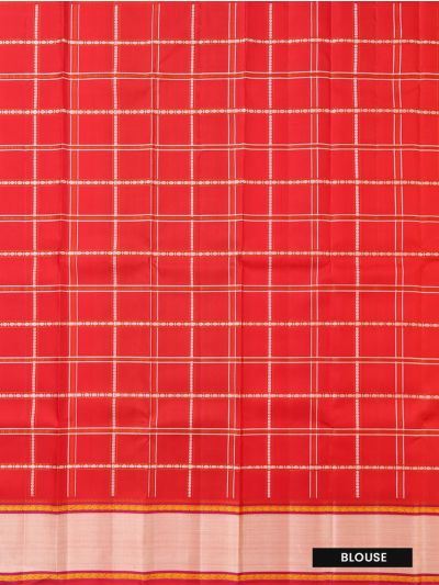 Vivaha Arani Pure Silk Annapakshi Chakra Checks with Contrast Motif Pallu Saree