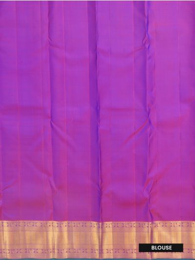 Vivaha Kanchipuram Pure Silk Geometric Floral Check with Zari Border Saree