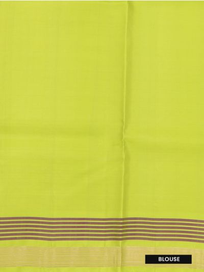 Kanmanie Pure Soft Silk Lotus Butta with 5-Inch Zari Border Saree