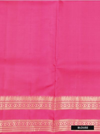 Kanmanie Soft Silk Floral Butta with 6-Inch Traditional Border Saree