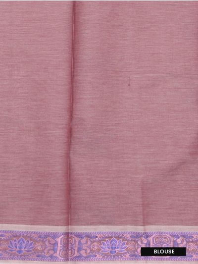 Kanmanie Cotton Lotus Butta with Ornamental Floral Pallu Saree