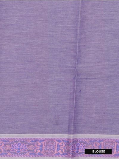 Kanmanie Cotton Lotus Butta with Ornamental Lotus Pallu Saree