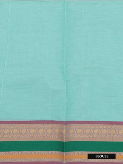 Kanmanie Cotton Floral Butta with Kanchi Stripe Pallu Saree