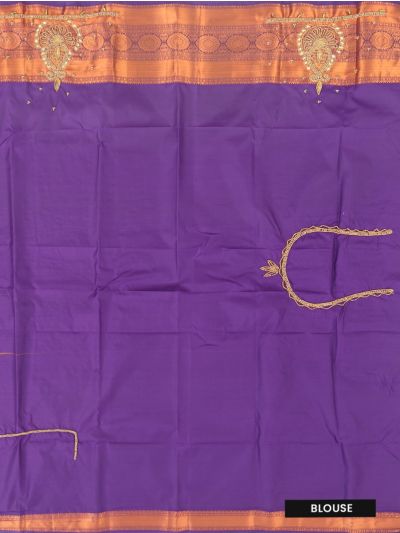 Gracecharm Gift Art Silk Geometric Diamond Jaal Peacock Eye Pallu Zari Border Saree