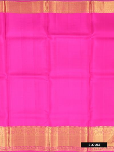 Kanmanie Wedding Silk Floral Leaf Jaal with 5 Inch Jacquard Border Saree