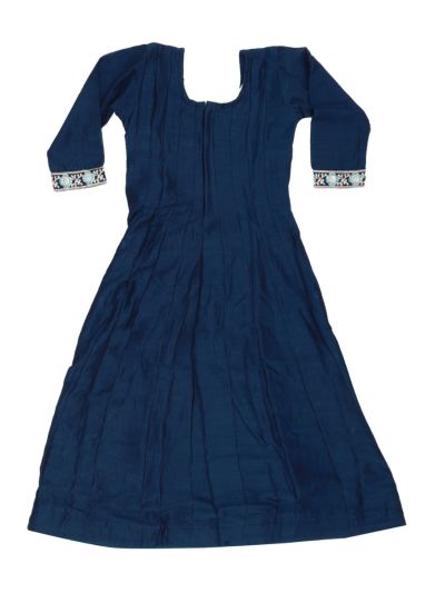 Graceful Essence Girls Floral Butta Embroidered Flared Kurta Pant Dupatta Set
