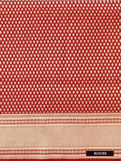 BlossomEase Semi Banarasi PaBlossomEase Semi Banarasi Paisley Butta with Floral Brocade Pallu Sareesley Butta with Floral Brocade Pallu Saree