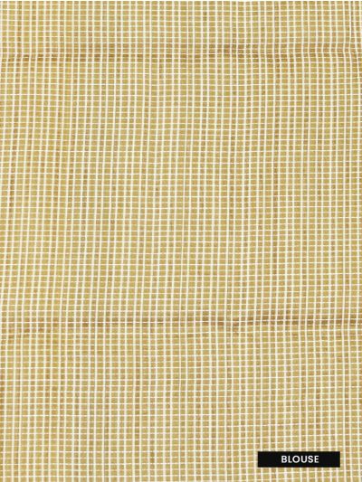 Gracecharm Semi Jute Abstract Geometric Stripes with Check Pallu Border Saree