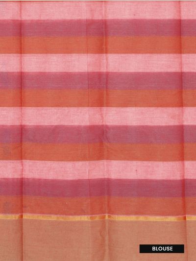 Gracecharm Elegant Kanchi Cotton Striped Butta with Floral Pallu Saree