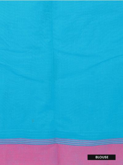 Gracecharm Elegant Kanchi Cotton Geometric Butta with Floral Pallu Saree