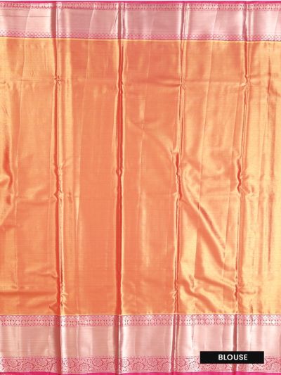 Gracecharm Tissue Soft Silk Squares Floral Motifs Zari Border Saree