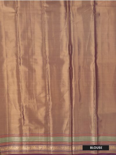 Gracecharm Pastel Lavender Tissue Soft Silk Floral Jaal Motif with Zari Border Saree