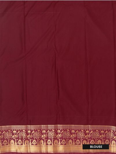 Gracecharm Cream Tissue Soft Silk Floral Jaal Motif with Zari Border Saree