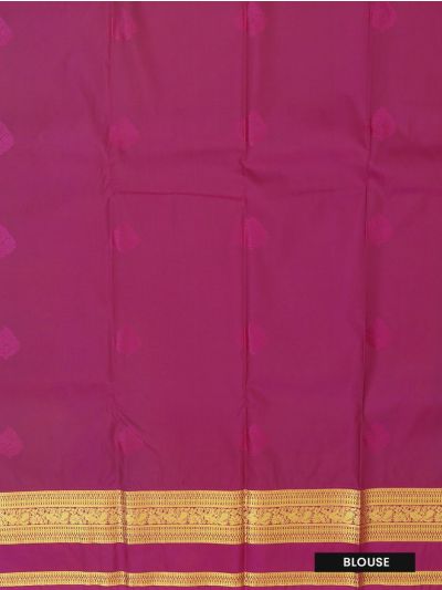 Gracecharm Aqua Blue Art Soft Silk Floral Butta with Geometric Brocade Pallu Saree