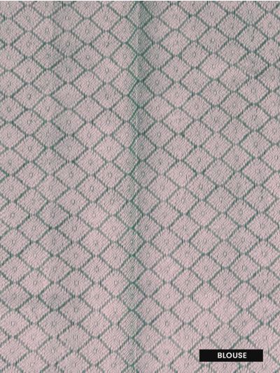 Gracecharm Kora Silk Cotton Bottle Green Floral Butta Border Saree