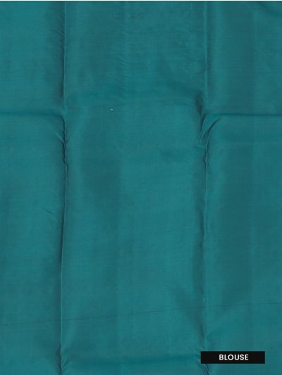 Gracecharm Art Soft Silk Black Fan Motif Teal Green Zari Saree  