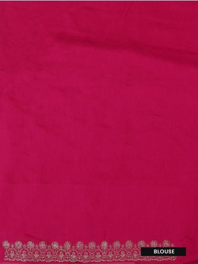 BlossomEase Magenta George Elegant Stone Work with Fancy Border Saree