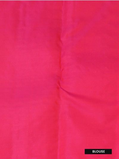Gracecharm Art Soft Silk Orange Floral Butta Pink Zari Saree