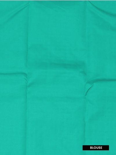 Gracecharm Art Soft Silk Turquoise Floral Butta Zari Saree