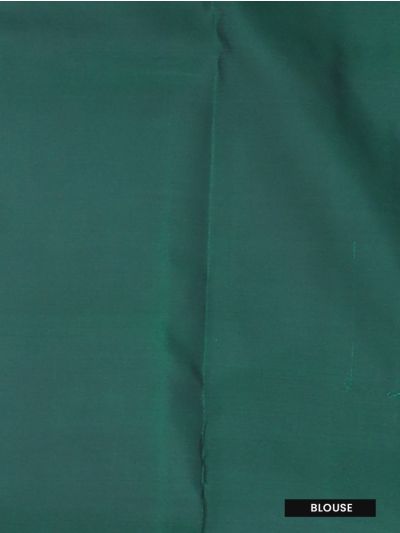 Gracecharm Art Soft Silk Maroon Floral Butta Green Zari Saree