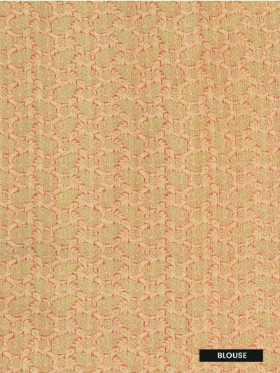 Gracecharm Elegant Manipuri Cotton Rust Orange Mandala Butta Saree