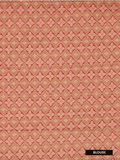 Gracecharm Elegant Manipuri Cotton Red Floral Embroidered Saree