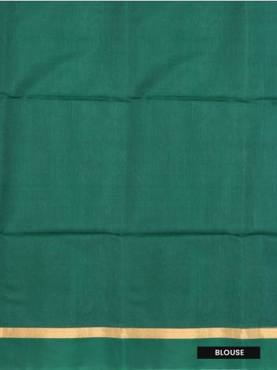 kora Silk Cotton Royal Blue paisley Butta with Diamond Lattice Pallu Saree