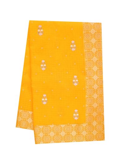 Gracecharm Elegant Manipuri Cotton Marigold Floral Butta Saree
