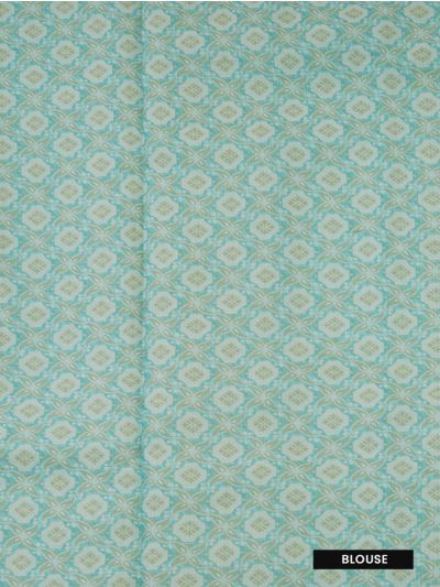 Gracecharm Elegant Manipuri Cotton Sky Blue Mandala Butta Saree